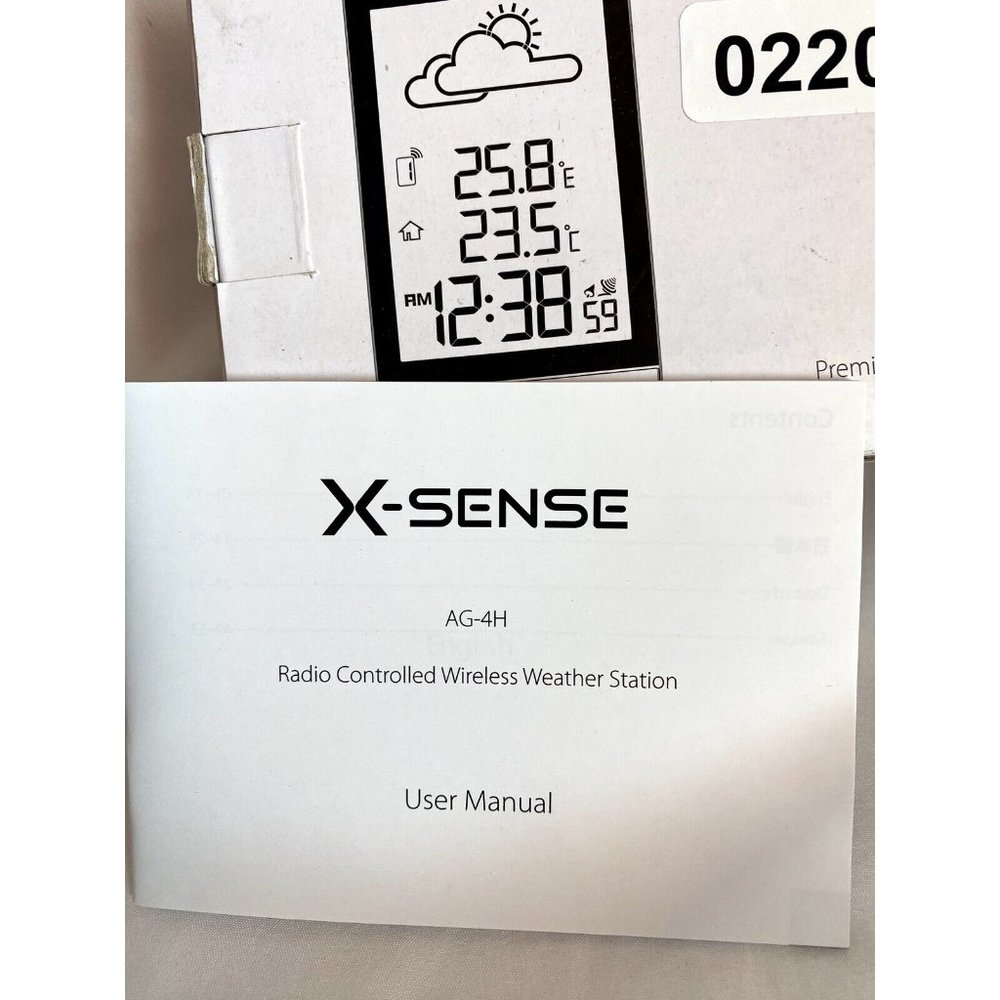 X-Sense Radio Controlled Wireless Weather Station; outdoor sensor, clock, alarm